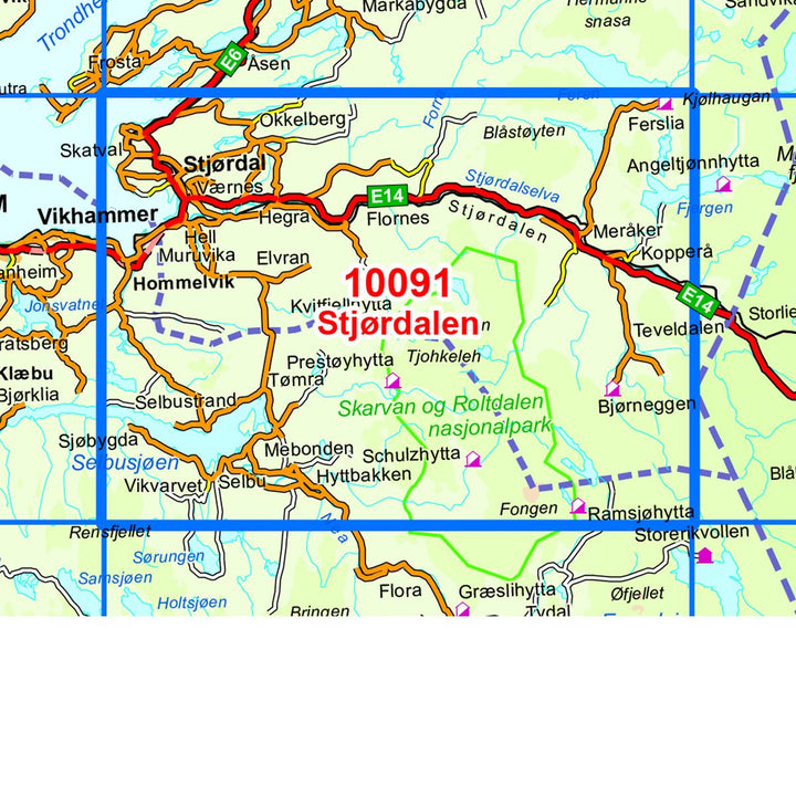 Carte de randonnée n° 10091 - Stordalen (Norvège) | Nordeca - Norge-serien carte pliée Nordeca 