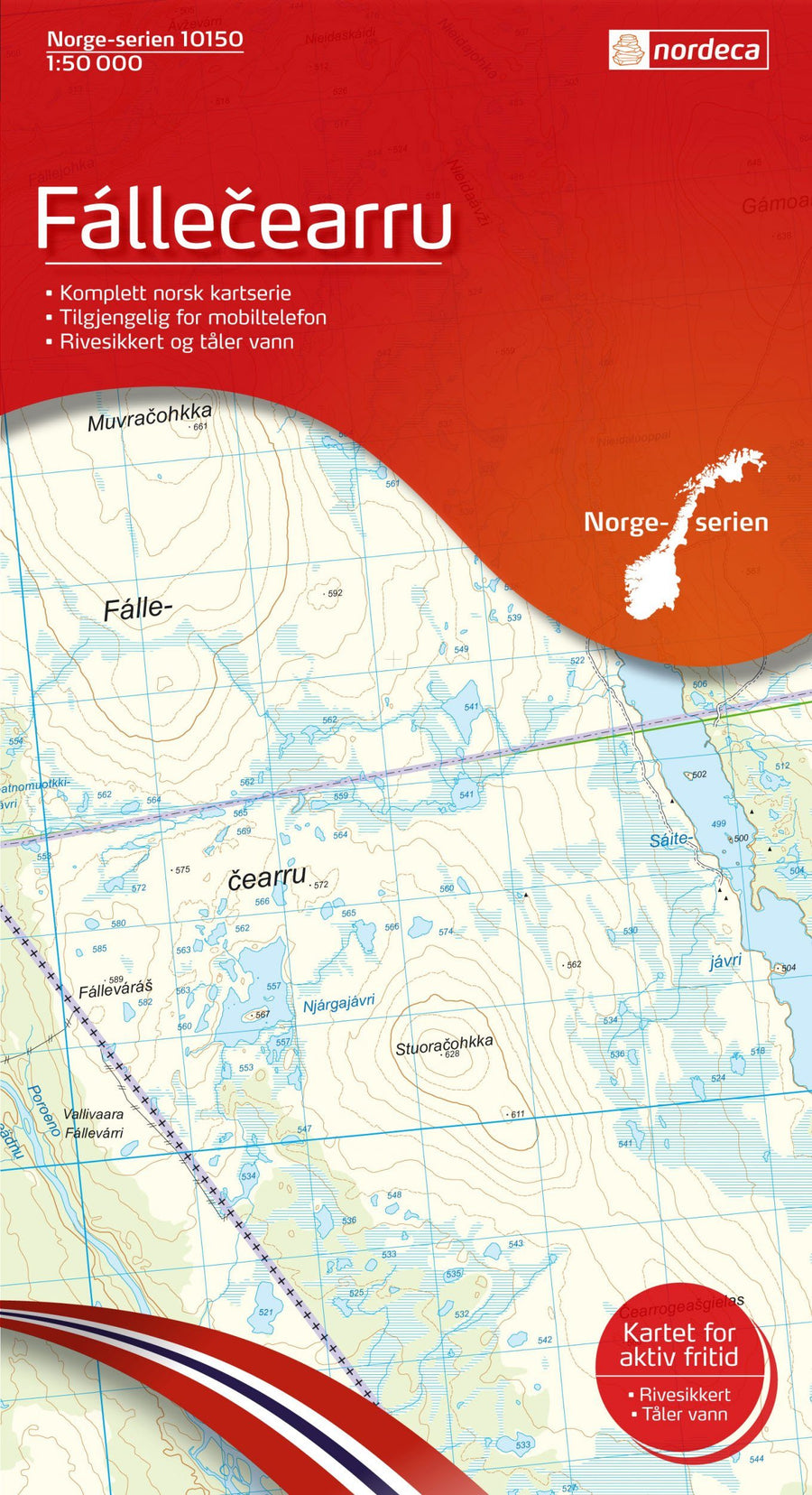 Carte de randonnée n° 10150- Fallecearru (Norvège) | Nordeca - Norge-serien carte pliée Nordeca 