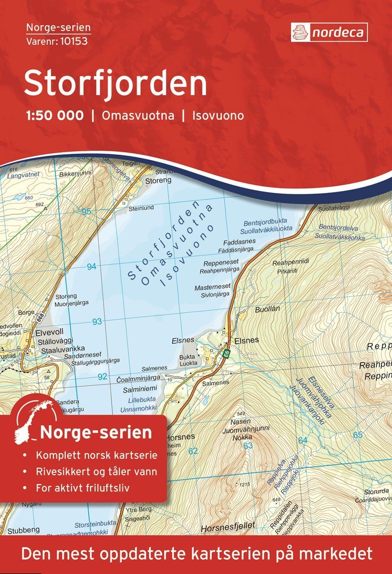 Carte de randonnée n° 10153 - Storfjorden (Norvège) | Nordeca - Norge-serien carte pliée Nordeca 