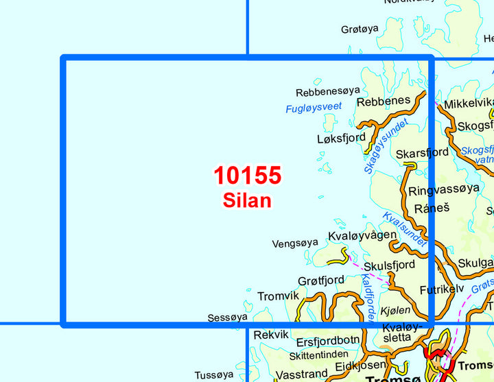 Carte de randonnée n° 10155 - Silan (Norvège) | Nordeca - Norge-serien carte pliée Nordeca 