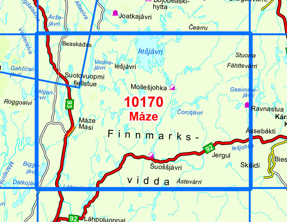 Carte de randonnée n° 10170 - Maze (Norvège) | Nordeca - Norge-serien carte pliée Nordeca 