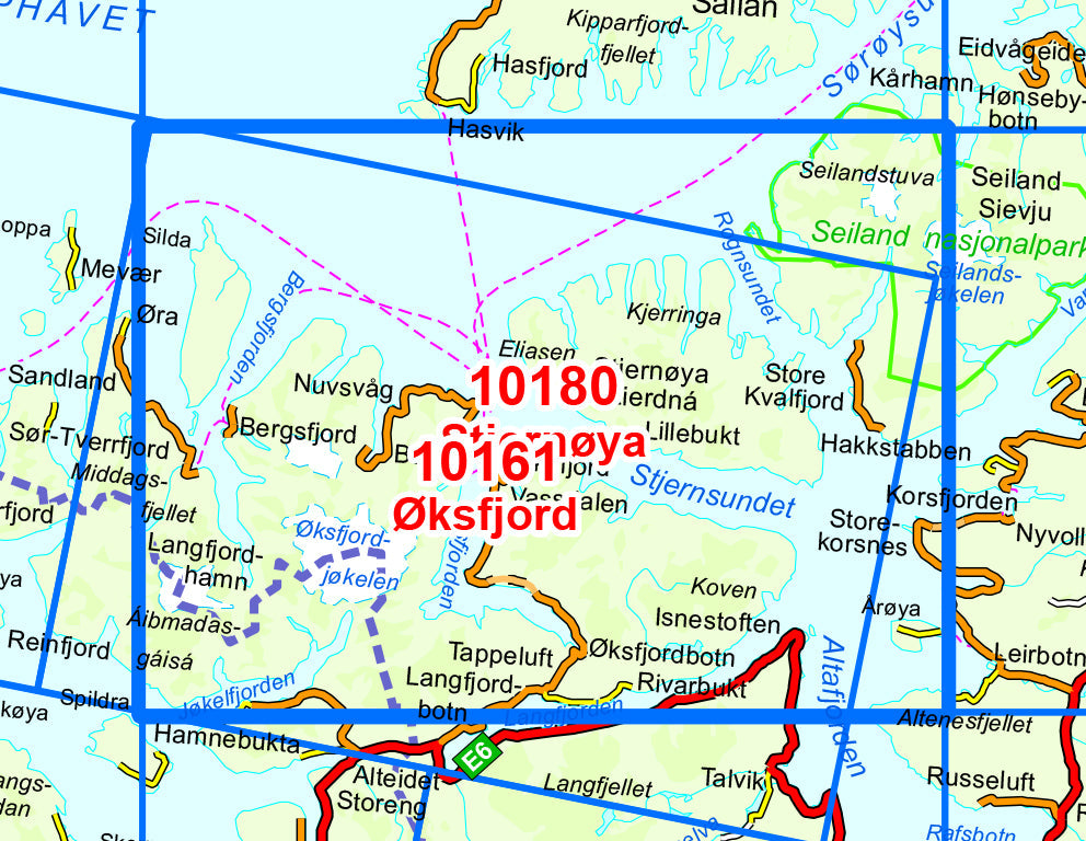 Carte de randonnée n° 10180 - Stjernoya (Norvège) | Nordeca - Norge-serien carte pliée Nordeca 