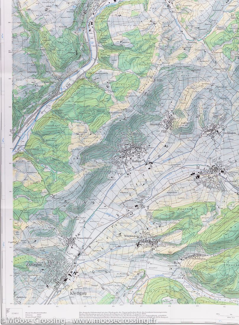 Carte de la région de Neunkirch (Suisse) | Swisstopo - La Compagnie des Cartes