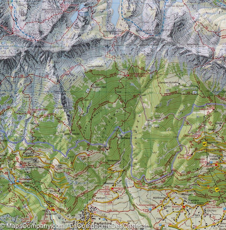 Carte de randonnée n° 11 - Merano (Trentin-Haut-Adige, Italie) | Tabacco carte pliée Tabacco 