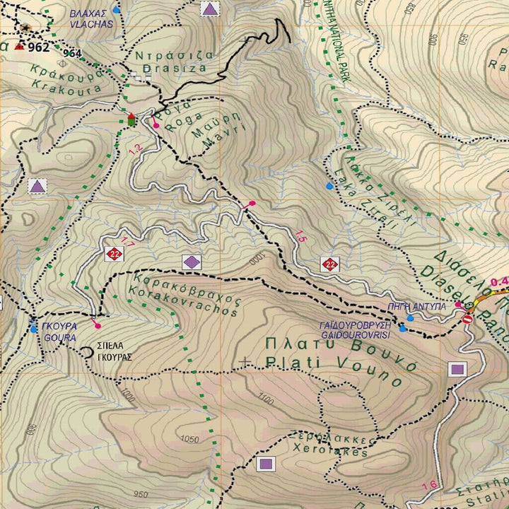 Carte de randonnée n° 1.1 - Mont Parnitha (Grèce) | Anavasi carte pliée Anavasi 