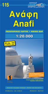 Carte de randonnée n° 115 - Anafi | Road Editions carte pliée Road Editions 