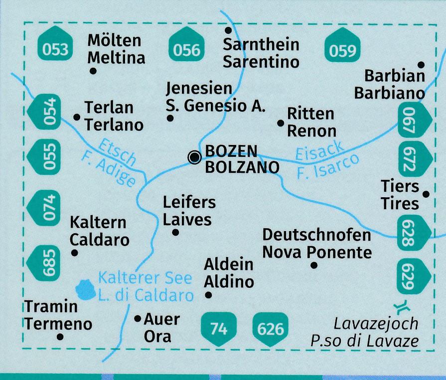 Carte de randonnée n° 154 - Bolzano & environs + Aktiv Guide (Italie) | Kompass carte pliée Kompass 