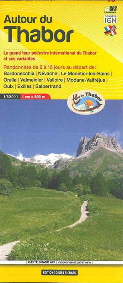 Carte de randonnée n° 16 - Autour de Thabor | Didier Richard carte pliée Didier Richard 
