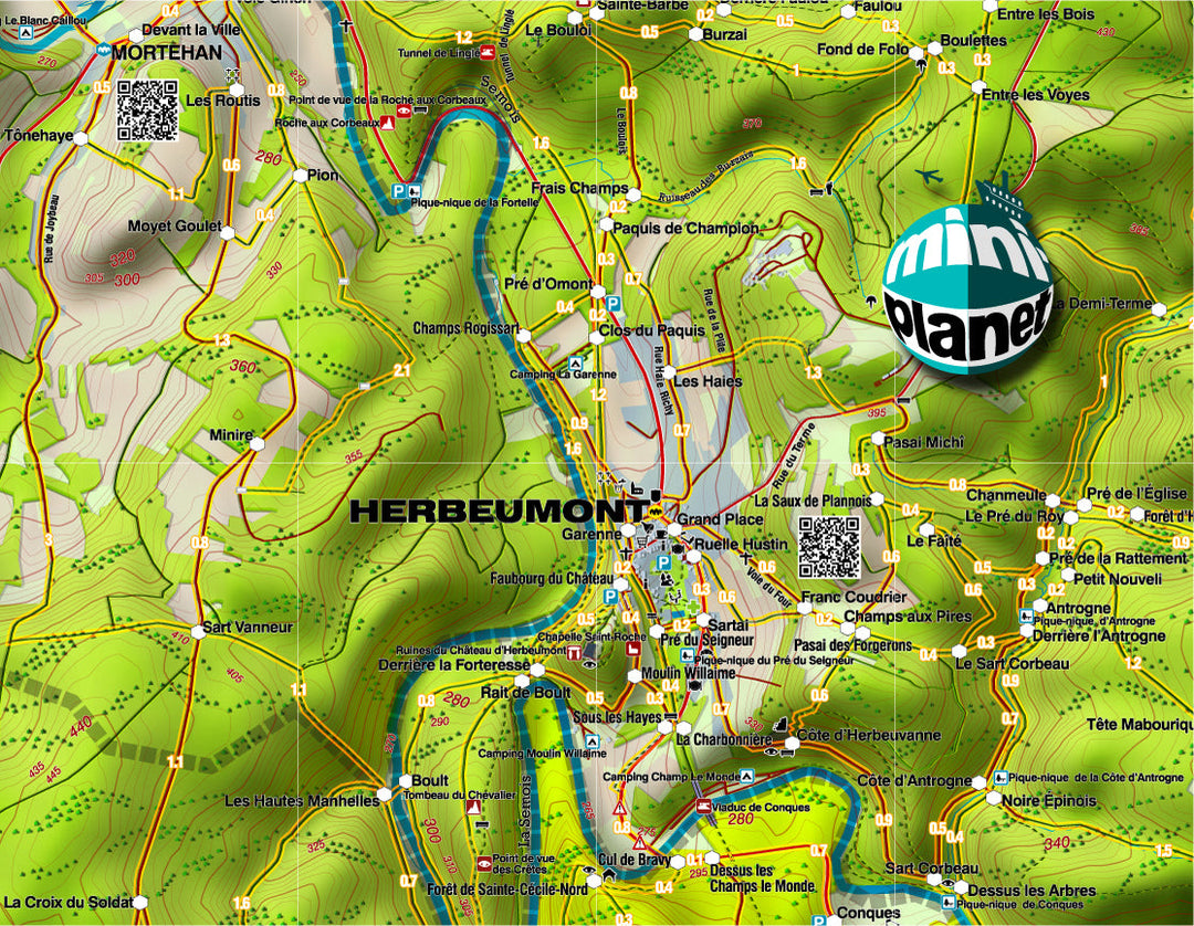 Carte de randonnée n° 16 - Florenville | Mini Planet carte pliée Mini Planet 