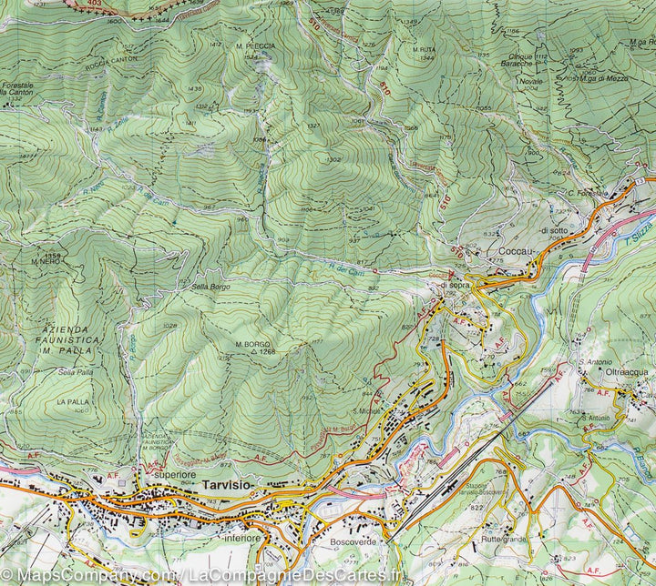 Carte de randonnée n° 19 - Alpes Giulie et de Tarvisio (Préalpes carniques, Italie) | Tabacco carte pliée Tabacco 
