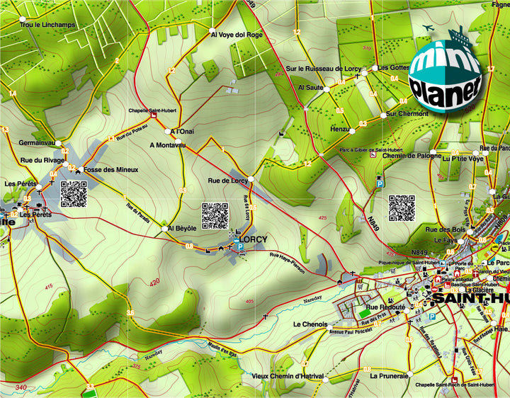 Carte de randonnée n° 19- Saint-Hubert | Mini Planet carte pliée Mini Planet 