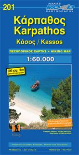 Carte de randonnée n° 201 - Karpathos, Kasos | Road Editions carte pliée Road Editions 