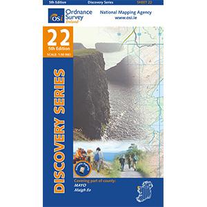 Carte de randonnée n° 22 - Mayo (Irlande) | Ordnance Survey - série Discovery carte pliée Ordnance Survey Ireland 