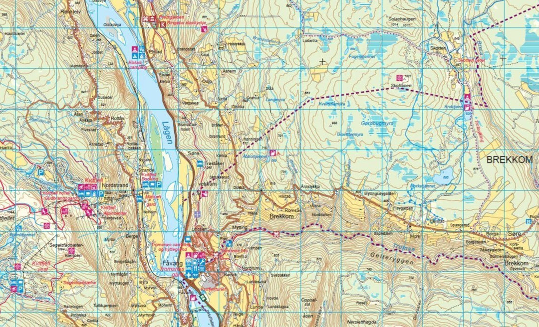 Carte de randonnée n° 2217 - Trysil-Knuts Fjellverden (Norvège) | Nordeca - Turkart 1/50 000 carte pliée Nordeca 