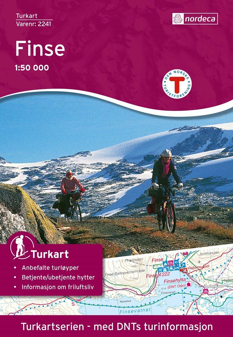 Carte de randonnée n° 2241 - Finse (Norvège) | Nordeca - Turkart 1/50 000 carte pliée Nordeca 