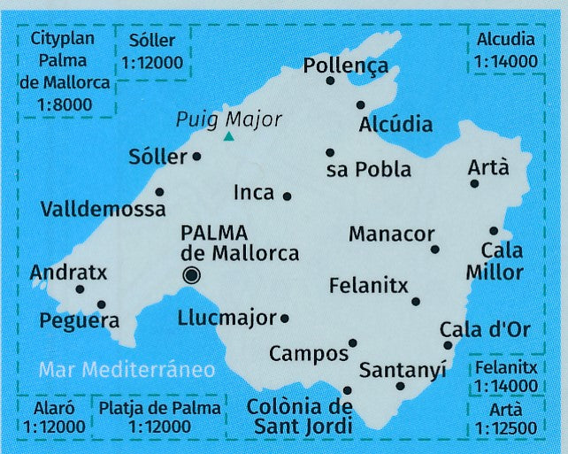 Carte de randonnée n° 230 - Majorque | Kompass carte pliée Kompass 