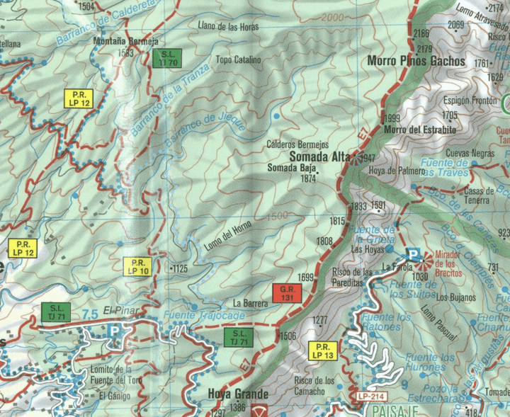 Carte de randonnée n° 232 - La Palma (îles Canaries) | Kompass carte pliée Kompass 