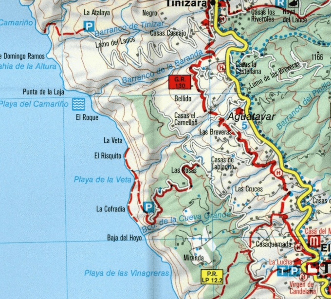 Carte de randonnée n° 232 - La Palma (îles Canaries) | Kompass carte pliée Kompass 