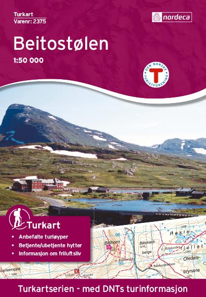 Carte de randonnée n° 2375 - Beitostølen (Norvège) | Nordeca - Turkart 1/50 000 carte pliée Nordeca 