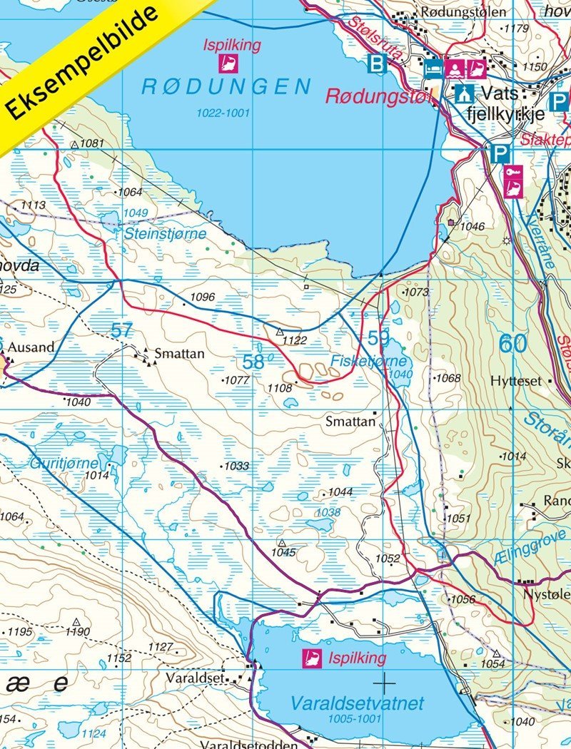 Carte de randonnée n° 2385 - Reineskarvet (Norvège) | Nordeca - Turkart 1/50 000 carte pliée Nordeca 
