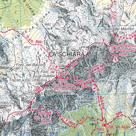 Carte de randonnée n° 24 - Dolomites autour de Belluno (Dolomites, Italie) | Tabacco carte pliée Tabacco 