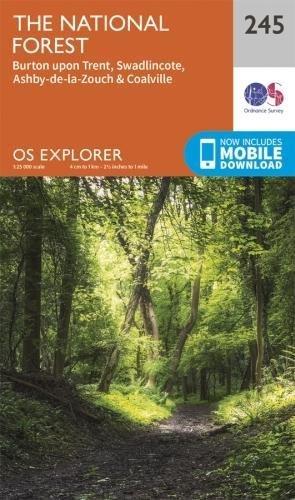 Carte de randonnée n° 245 - National Forest (Grande Bretagne) | Ordnance Survey - Explorer carte pliée Ordnance Survey 