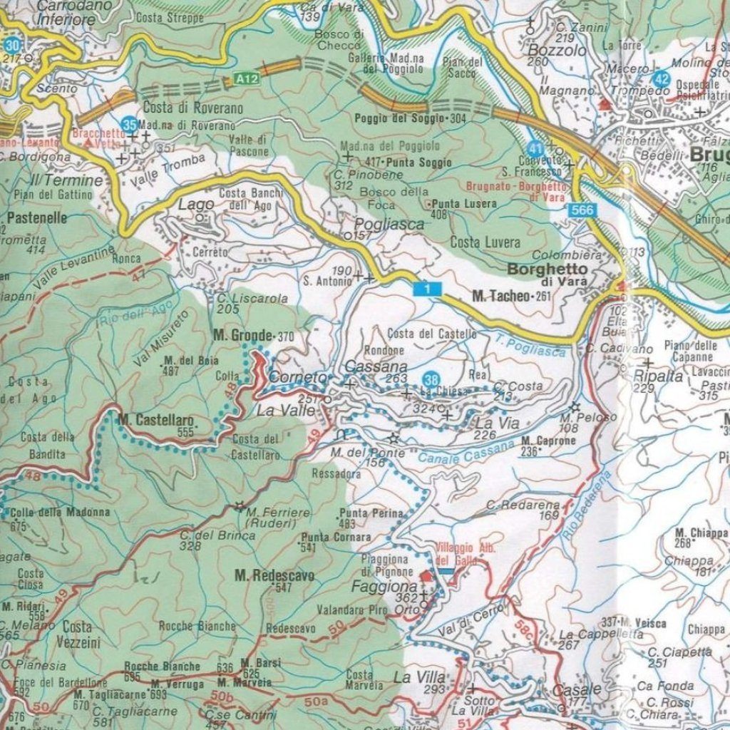 Carte de randonnée n° 2450 - Cinq Terres (Ligurie, Italie) | Kompass carte pliée Kompass 