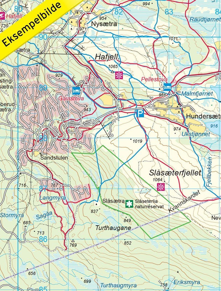 Carte de randonnée n° 2495 - Øyer, Lillehammer (Norvège) | Nordeca - Turkart 1/50 000 carte pliée Nordeca 