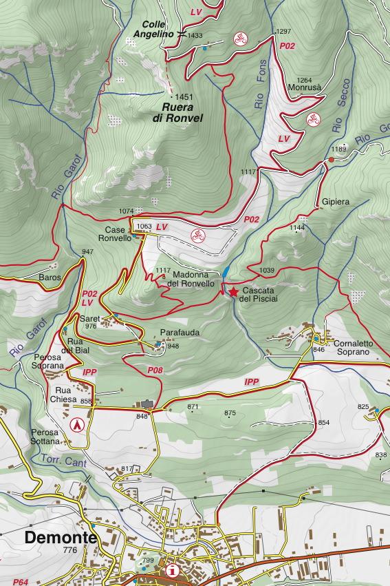 Carte de randonnée n° 25-14 - Bassa Valle Stura di Demonte, Val Grana | Fraternali - 1/25 000 carte pliée Fraternali 