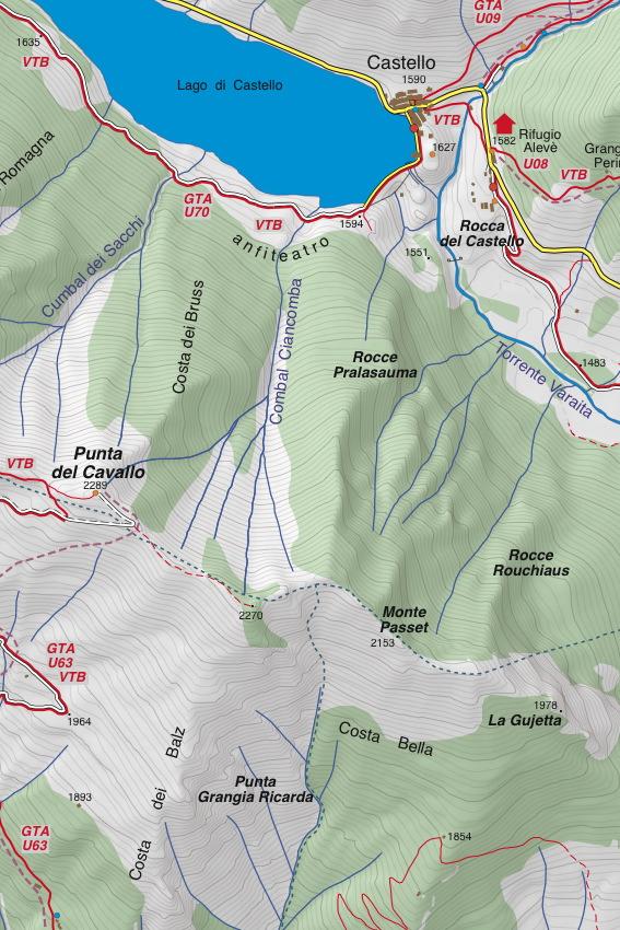 Carte de randonnée n° 25-17 - Alta Val Varaita | Fraternali - 1/25 000 carte pliée Fraternali 