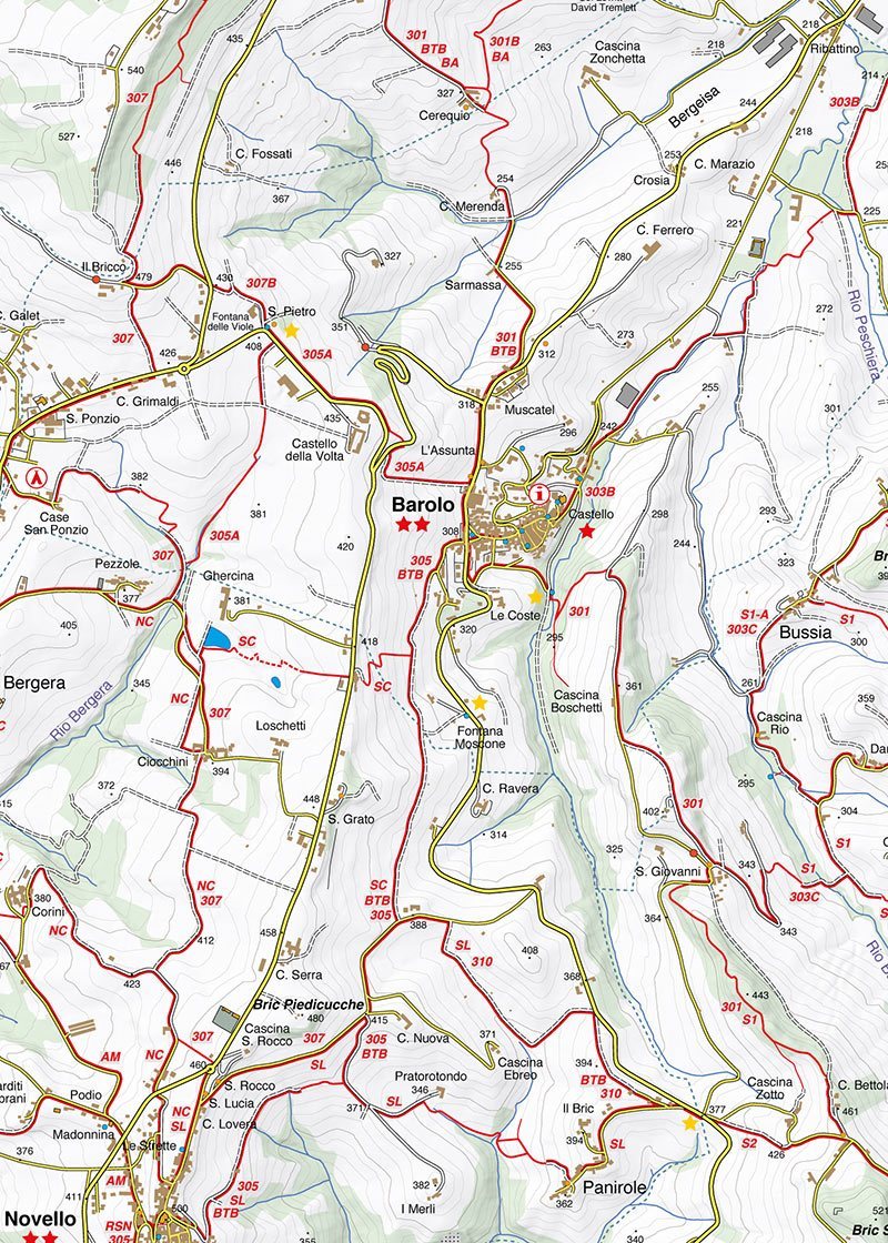 Carte de randonnée n° 25-35 - Langhe Nord | Fraternali - 1/25 000 carte pliée Fraternali 