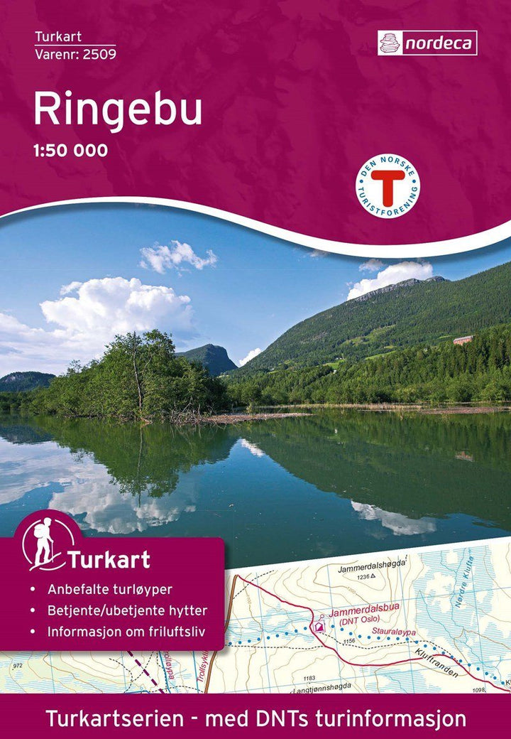 Carte de randonnée n° 2509 - Ringebu (Norvège) | Nordeca - Turkart 1/50 000 carte pliée Nordeca 