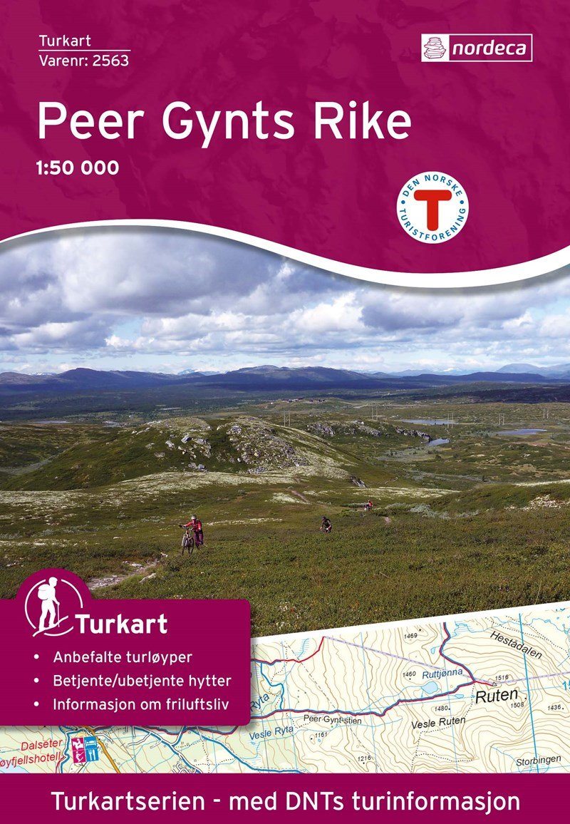 Carte de randonnée n° 2563 - Peer Gynts Rike (Norvège) | Nordeca - Turkart 1/50 000 carte pliée Nordeca 