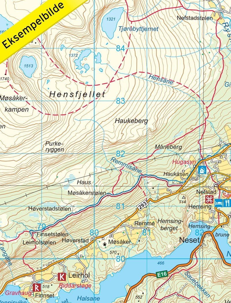 Carte de randonnée n° 2579 - Vang i Valdres (Norvège) | Nordeca - Turkart 1/50 000 carte pliée Nordeca 