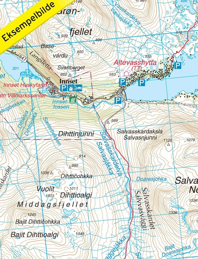 Carte de randonnée n° 2599 - Bardu (Norvège) | Nordeca - Turkart 1/100 000 carte pliée Nordeca 