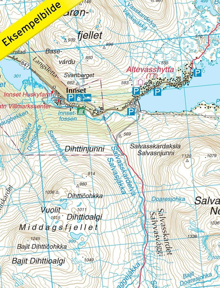 Carte de randonnée n° 2599 - Bardu (Norvège) | Nordeca - Turkart 1/100 000 carte pliée Nordeca 