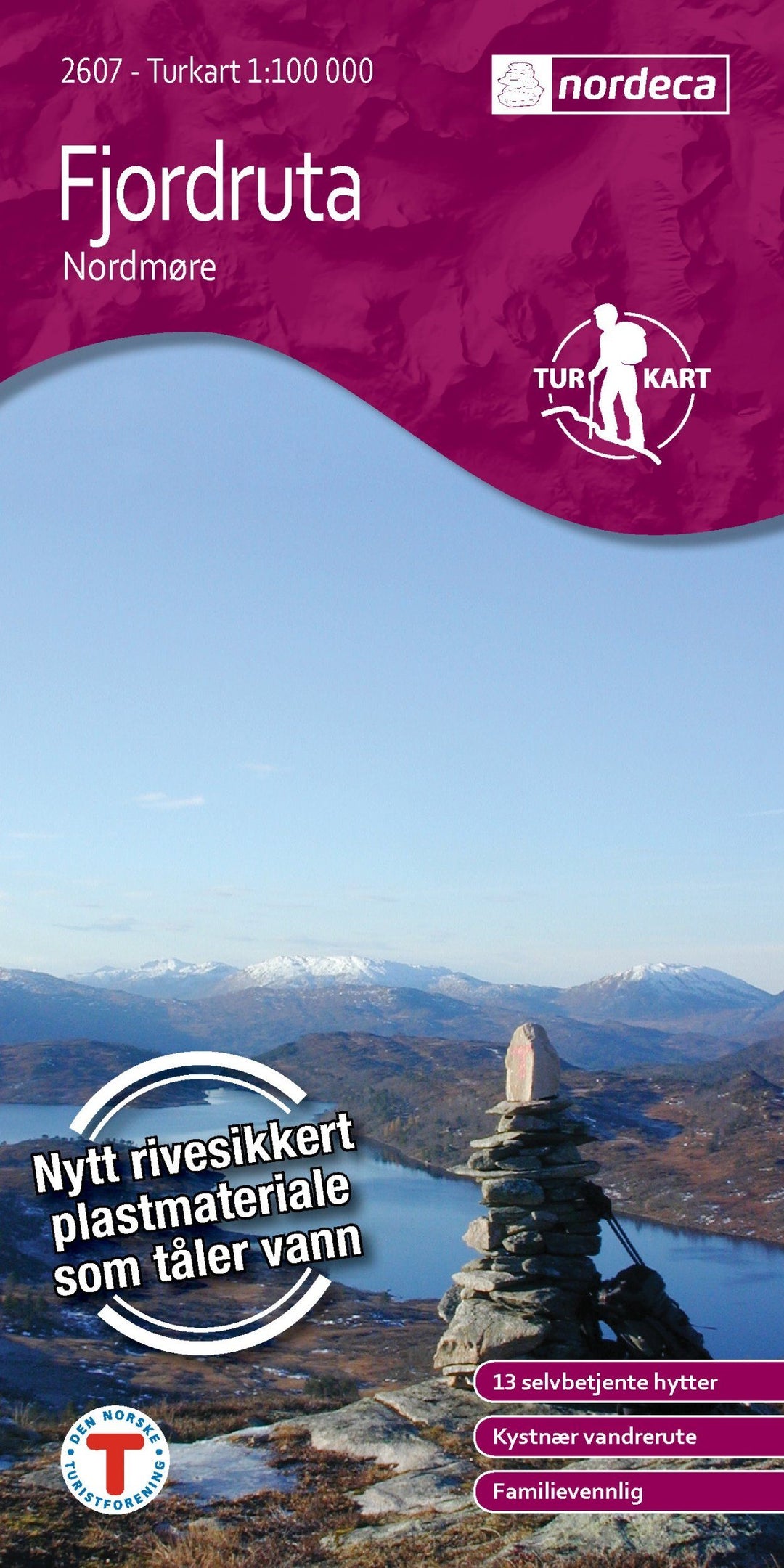 Carte de randonnée n° 2607 - Fjordruta (Norvège) | Nordeca - Turkart 1/100 000 carte pliée Nordeca 