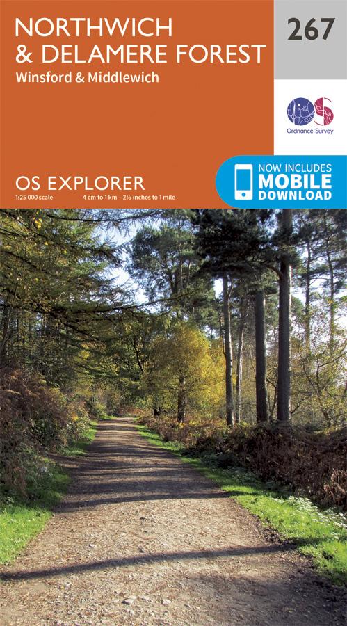 Carte de randonnée n° 267 - Northwich, Delamere Forest (Grande Bretagne) | Ordnance Survey - Explorer carte pliée Ordnance Survey 