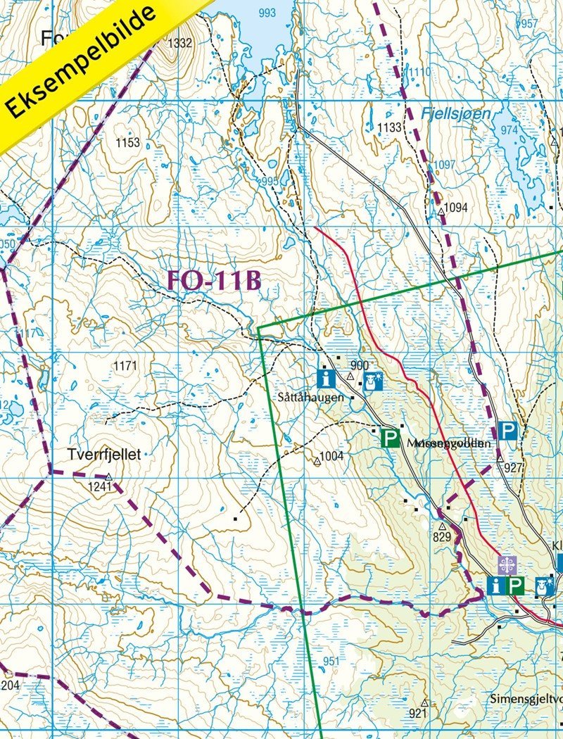 Carte de randonnée n° 2731 - Forollhogna (Norvège) | Nordeca - Turkart 1/100 000 carte pliée Nordeca 