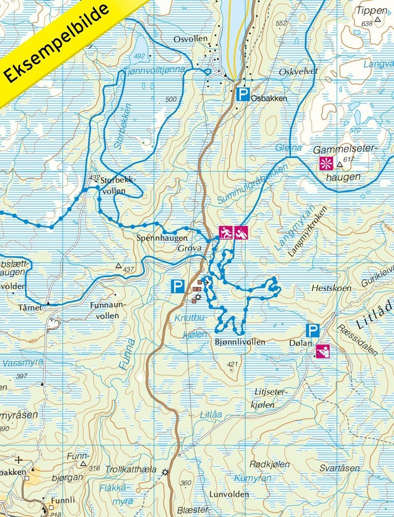 Carte de randonnée n° 2741 - Meråker Nord (Norvège) | Nordeca - Turkart 1/50 000 carte pliée Nordeca 