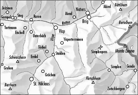Carte de randonnée n° 274T - Visp (Suisse) | Swisstopo - Excursions au 1/50 000 carte pliée Swisstopo 