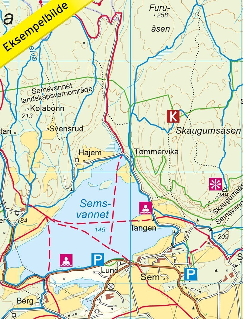 Carte de randonnée n° 2795 - Oslo Vestmark (Norvège) | Nordeca - Turkart 1/25 000 carte pliée Nordeca 