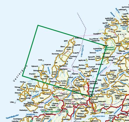 Carte de randonnée n° 2812 - Vesterålen - Hinnoya Nord (Norvège) | Nordeca - Turkart 1/100 000 carte pliée Nordeca 
