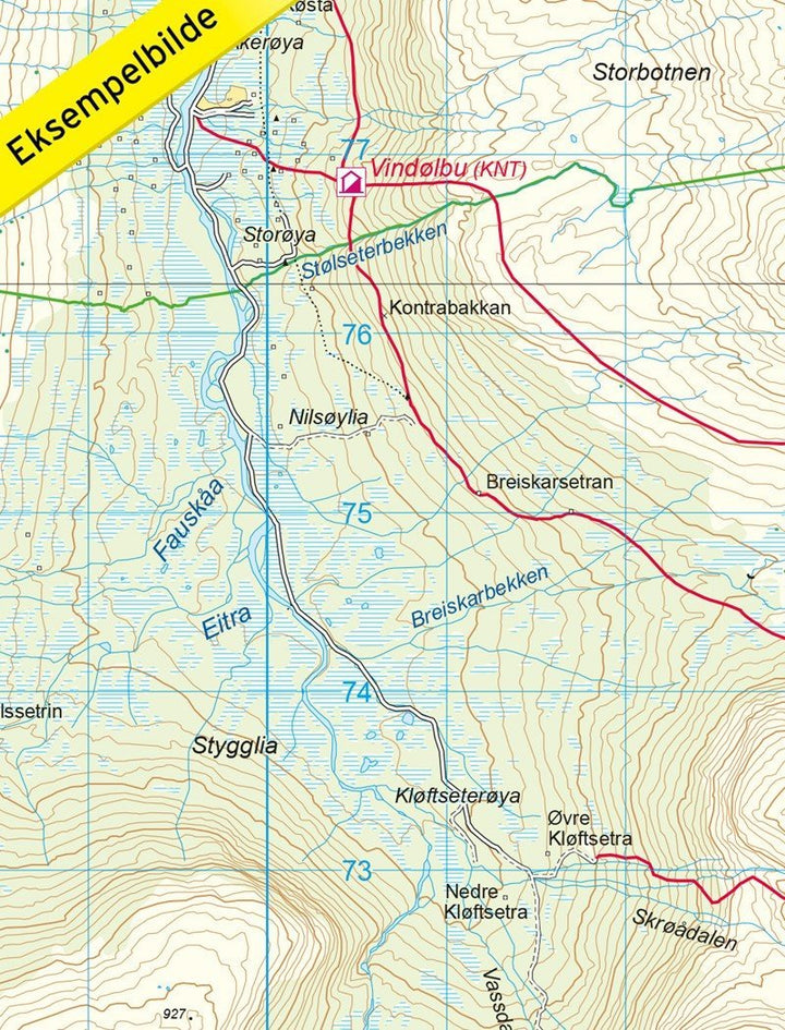 Carte de randonnée n° 2827 - Trollheimen Nord (Norvège) | Nordeca - Turkart 1/50 000 carte pliée Nordeca 