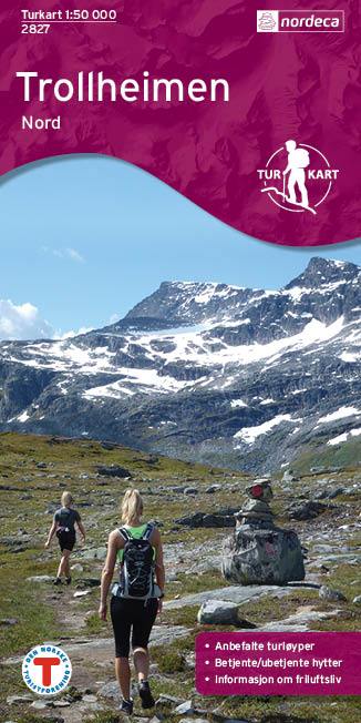 Carte de randonnée n° 2827 - Trollheimen Nord (Norvège) | Nordeca - Turkart 1/50 000 carte pliée Nordeca 