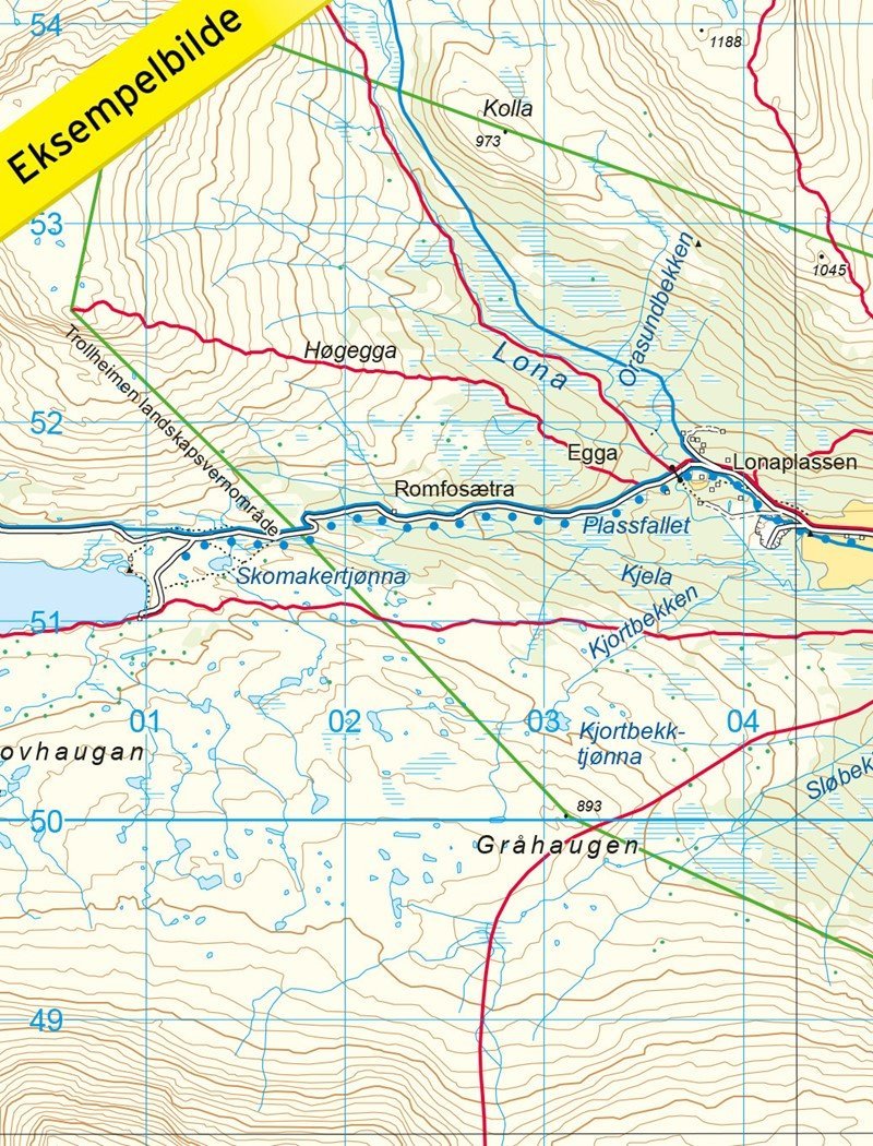 Carte de randonnée n° 2828 - Trollheimen Sør (Norvège) | Nordeca - Turkart 1/50 000 carte pliée Nordeca 