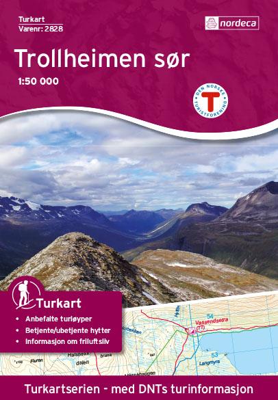 Carte de randonnée n° 2828 - Trollheimen Sør (Norvège) | Nordeca - Turkart 1/50 000 carte pliée Nordeca 