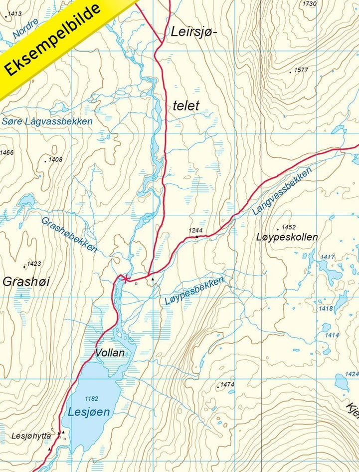 Carte de randonnée n° 2829 - Dovrefjell Snøhetta (Norvège) | Nordeca - Turkart 1/50 000 carte pliée Nordeca 