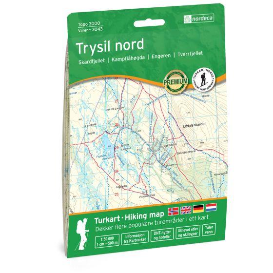Carte de randonnée n° 3043 - Trysil Nord (Norvège) | Nordeca - série 3000 carte pliée Nordeca 