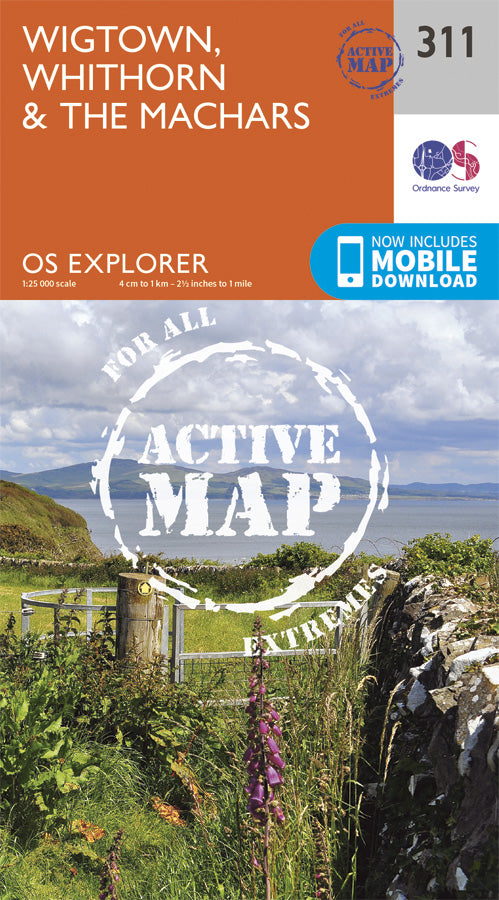 Carte de randonnée n° 311 - Wigtown, Whithorn, The Machars (Grande Bretagne) | Ordnance Survey - Explorer carte pliée Ordnance Survey Plastifiée 